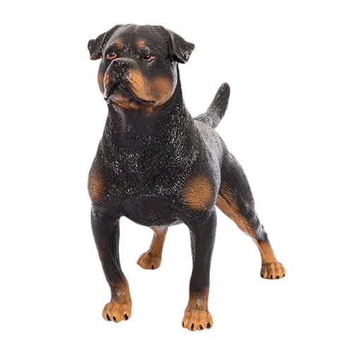 Figurine Rottweiler plastique solide imitation modèle éducatif polyvalent