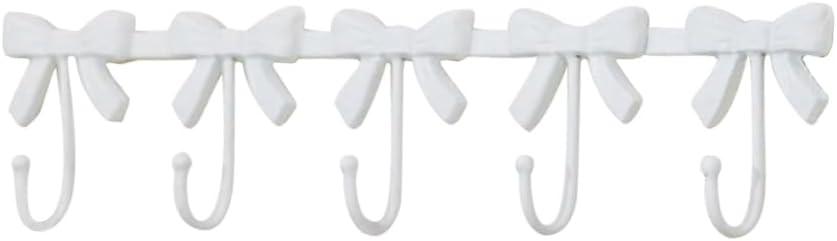 Gold Bow Hook Rustic Coat Rack Wall Hooks,Metal Decorative Hook Wall Mounted Bow Coat Hooks for Home Kitchen Bathroom Office (Gold, 5 Hooks)