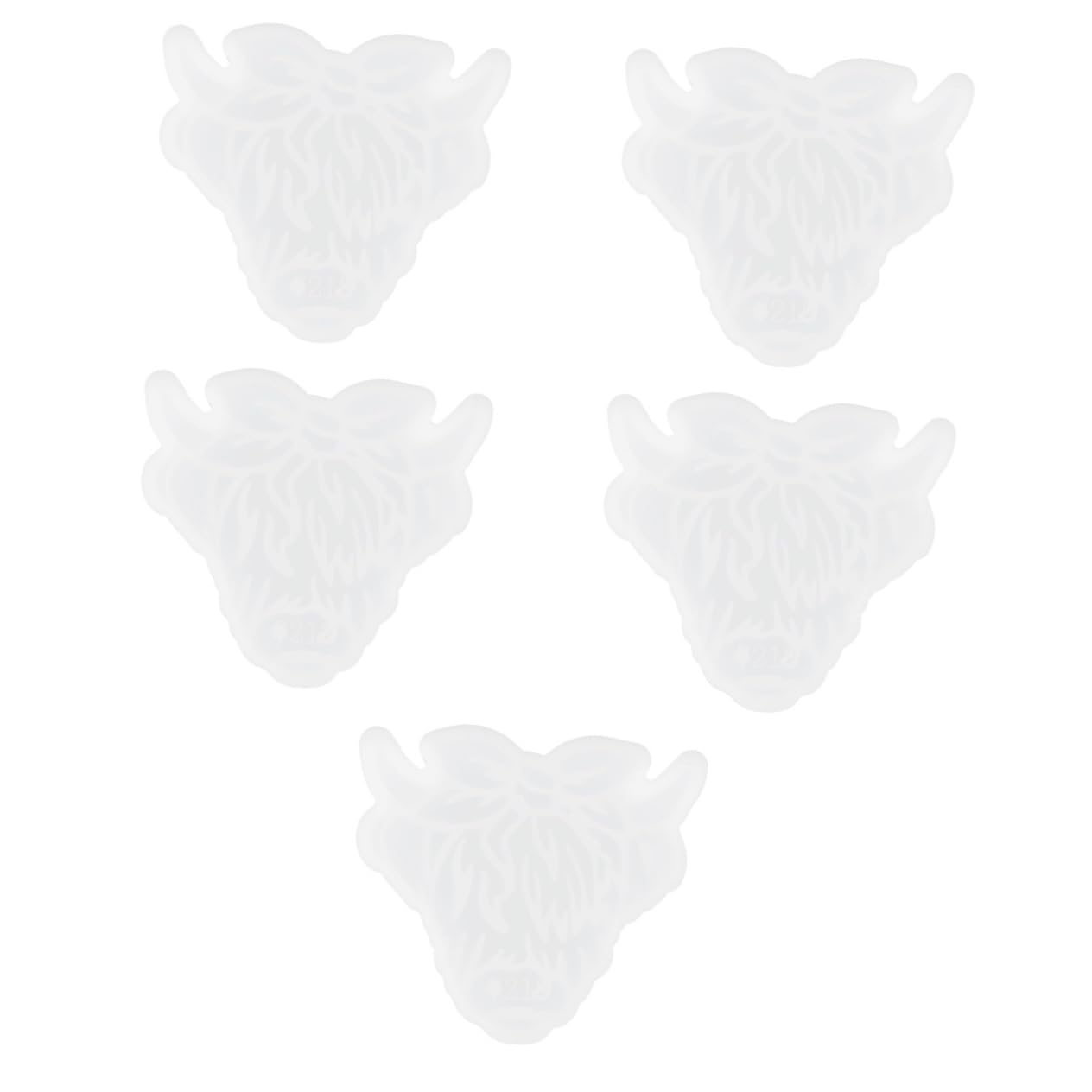 SHINEOFI 5pezzi Mold Per Candele Forma Di Testa Di Bue Silicone Flessibile Per Candele Profumate e Sottobicchieri Stampo Riutilizzabile Per Fai Da Te e Saponi Materiale Sicuro e Facile Da