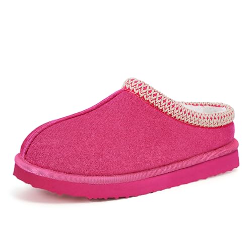 Image of Women's Slippers Fuzzy Cozy Short Ankle Shoes Indoor and Outdoor Mules Furry Warm House Slippers for Woman Cute Fluffy Clogs