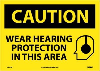 Signalisation bruit NMC C651PB pour sécuriser un atelier et imposer le casque antibruit