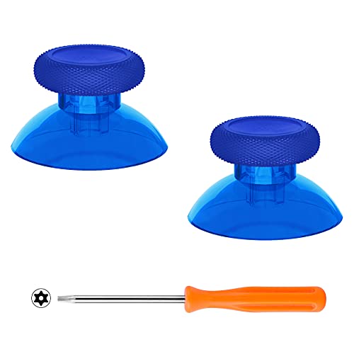 eXtremeRate Replacement Thumbsticks for Xbox Series X/S Controller, Joysticks Repair Kit Accessories, Custom Analog Stick Buttons for Xbox One S/X/Elite Controller - Clear Blue