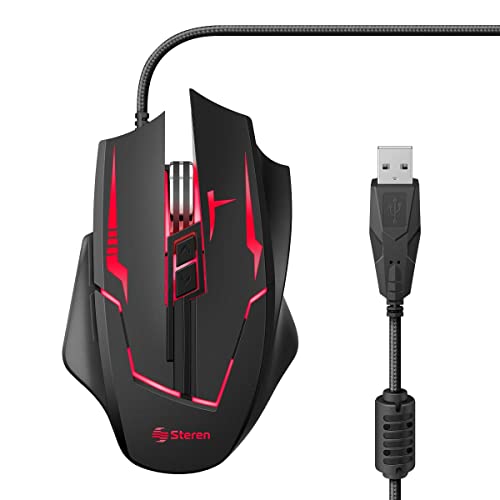 Mouse De Computadora, Personal Computer STEREN Mouse USB para Gamers 1200/2400/3200 dpi