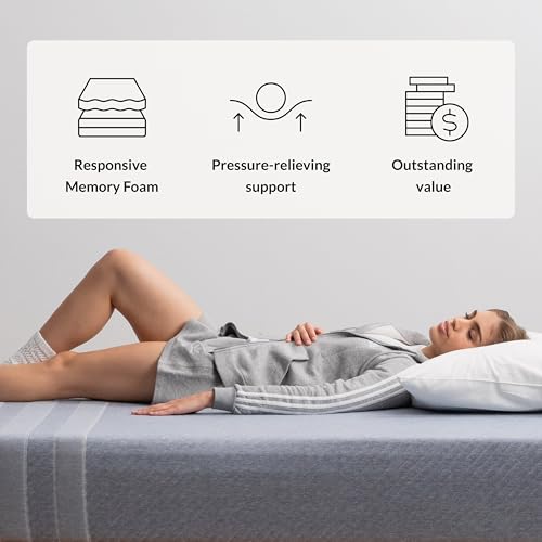 Image of Leesa Studio 10 inch Mattress, Full Size, Cooling Memory Foam /CertiPUR-US Certified Foam / 120-Night Trial Heather-Blue