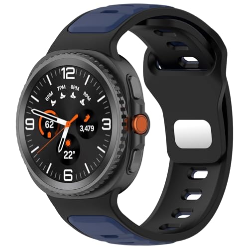 [�����ȓX] �c�[�g���V���R���X�g���b�v �ɓK��Samsung Galaxy Watch 8 44mm 40mm ���X�g�o���h Galaxy Watch8 Classic 46mm �u���X���b�g �x���g �A�N�Z�T���[(Black Blue)
