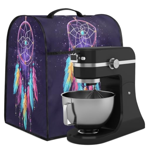 Coffee Maker Cover Feather Dreamcatcher Kitchen Appliance Covers Small Appliance Covers Blender Cover Juicer Cover Dust Covers for Kitchen Appliances with Top Handle and Pockets,Washable,B38