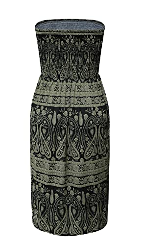 Image of Zyyfly Womens Summer Beach Dresses Strapless Cover Ups Dress Tube Top Sundresses