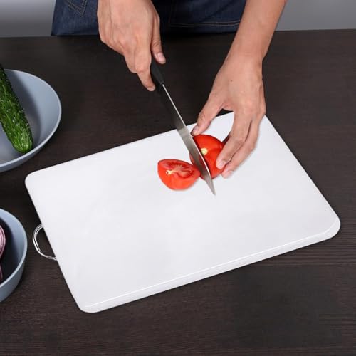 Planche à découper de qualité alimentaire blanche grand format 45 x 30 cm - 5