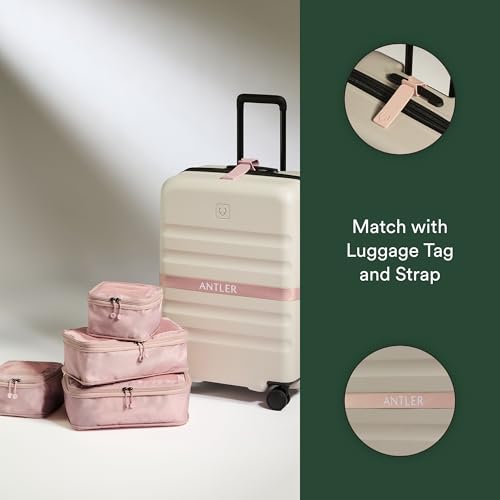 ANTLER - Compression Packing Cubes for Travel, Luggage Organiser for Suitcases or Bags, Travel Accessories, Set of 4, Moorland Pink by ANTLER - Image 5