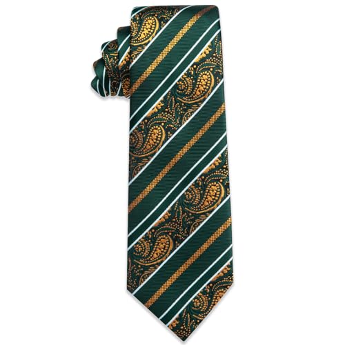 Image of YourTies Paisley Men's Necktie Woven Silk Floral Ties for Men Designer Formal Business Party Wedding