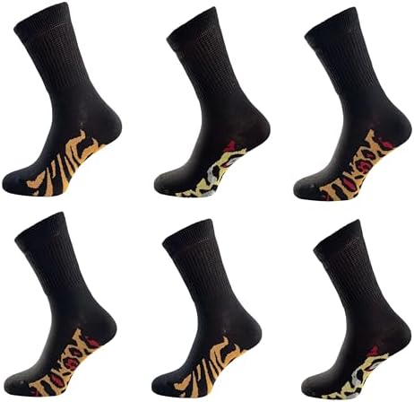 Bonjour - Six pairs of Women's DIABETIC EXTRA Wide Non Elastic Cotton Socks for Swollen Legs and Diabetics Extra Wide Top Designed for Wide and Problematic feet - UK Size 4-8