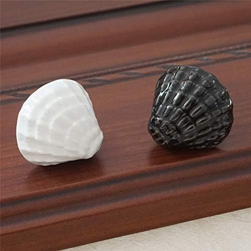 Cute Shell Knobs Ceramic Drawer Knob Pulls Blue Green White Kids Colorful Dresser Handle Pull Kitchen Cabinet Door Knob Child - (Color: Blue)