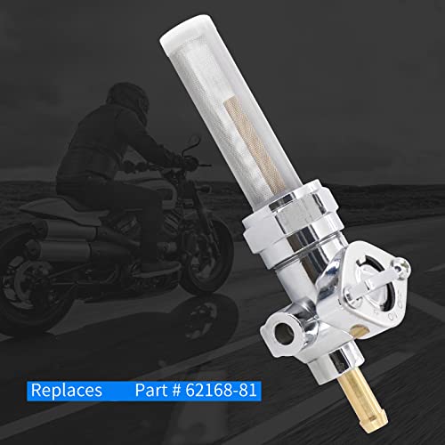 Kipa Gas Fuel Petcock Tank Shut Off Valve Switch For Heritage Softail Springe Electra Glide Fatboy Dyna Tour Glide Sportster 883 1200 13/16" Threads Nut #TOP3