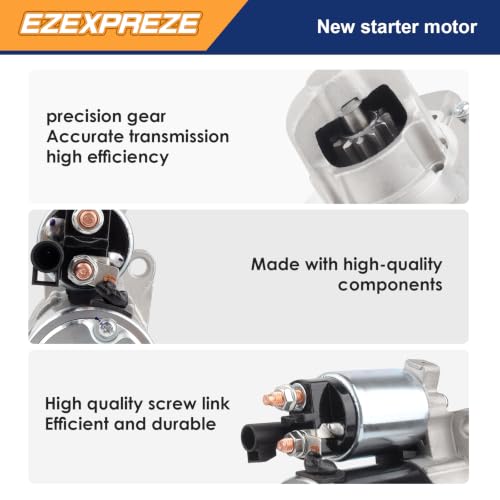 Image of Ezexpreze 17996 Starter for Chevrolet Camaro 2010-2014 & Cadillac ATS 2013-2014, CTS 2005-2014, SRX 2006-2009, STS, 2.8L 3.0L 3.6L, 12V 1.4KW 12 Teeth Clockwise, Replace# 12610857