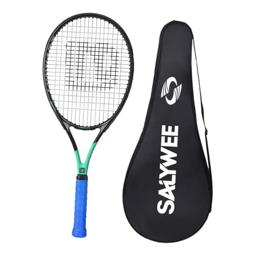 Yiju Large Head Tennis Racket Tennis Racquet Training Equipment Garden Practical with Carrying Bag Paddle Shock Absorbing, Blue