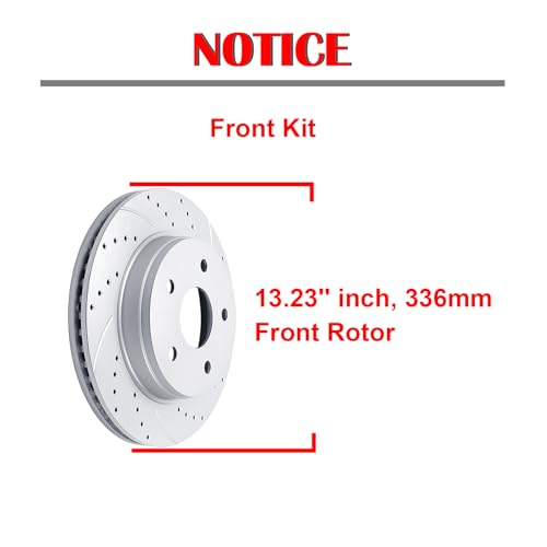 Image of Acinoparts Front Brake Kit for Chrysler Aspen 2007-2009 Dodge Durango