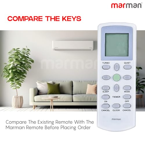 Image of marman Compatible with Daikin AC Remote Original ECGS01 Suitable for 1 | 1.5 | 2 Ton Split, Window and Cassette Air Conditioner Model 146 - Match Exactly to Replicate Genuine Remote Function