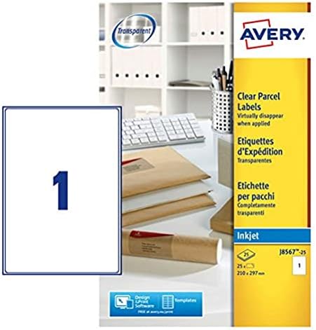 Avery Printable, Customisable, Clear, Transparent Parcel Shipping ...