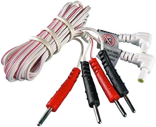 Lead Wires Style B - for Modern TENS Machines (1 Pair, White)