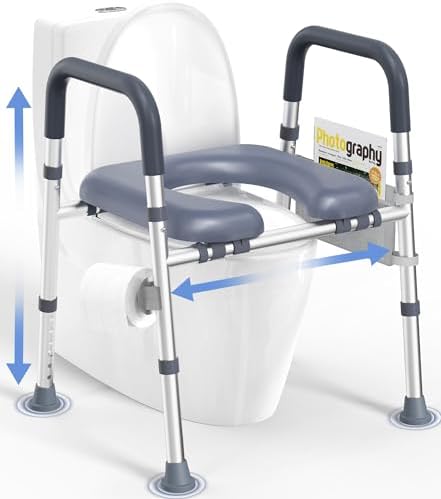 Amazon.com: Raised Toilet Seat with Handles - FSA/HSA Eligible ...