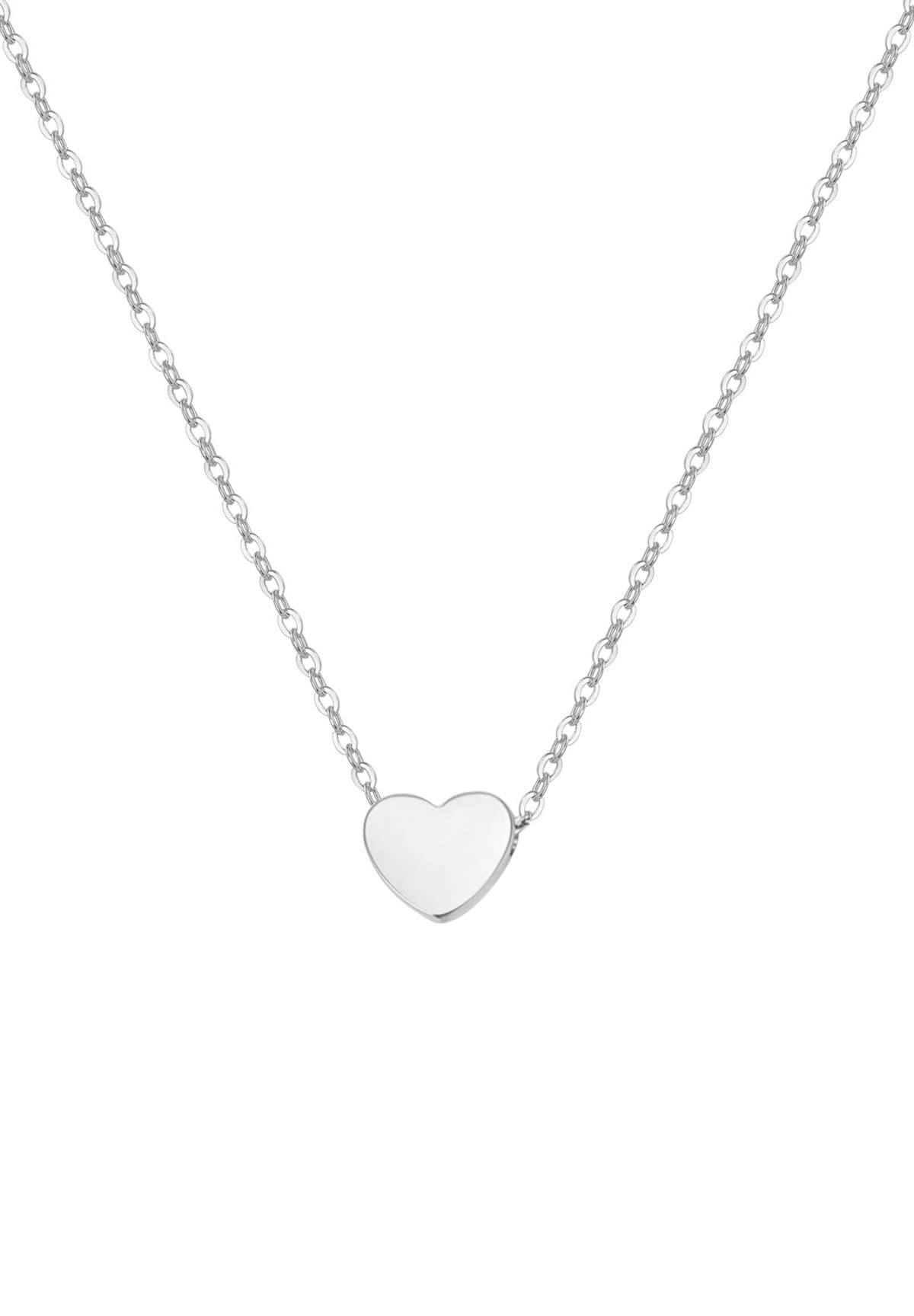 Hey Happiness Herzkette Sweetheart Anhänger Halskette Damen, Titan Silber, Herz Love – Produktbeschreibung