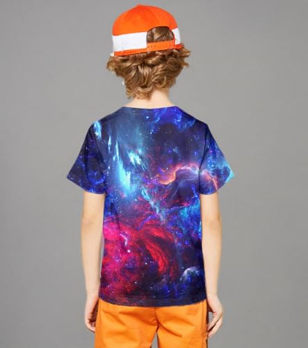 Image of LAIDIPAS Boys Girls 3D Graphic T-Shirt Short Sleeve Tops Tees 6-16 Years | Kids Crewneck Shirts, Vibrant Color, Lightweight and Quick Dry, Trendy Outfits for School, Parties, vacation and Daily Wear