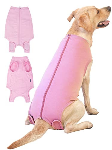Image of Dog Surgery Recovery Suit - After Spay, Abdominal Wounds Post Surgical Recovery, Anti Licking Breathable Dog Onesies for Small, Medium & Large Pet, Alternative Bandages Cone E-Collar