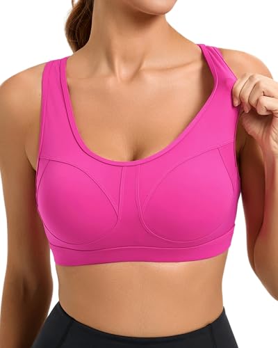 Image of RUNNING GIRL Sports Bras for Women High Support Moulded Cup High Impact Sports Bras Racerback Workout Running Yoga Bra