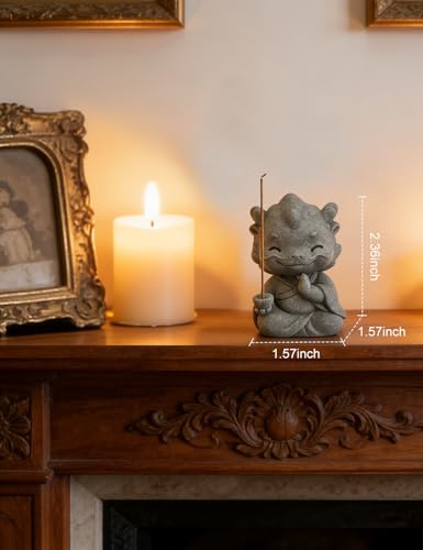 Porta incienso dragón zen para meditación y hogar miniatura 2