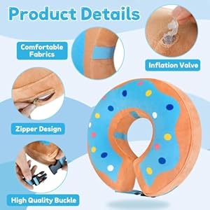 Inflatable dog collar dog donut cone collar soft recovery pet cone for small medium large dogs cats adjustable donut cone for post surgery recovery l   cucciolini doodles
