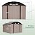 Outdoor Storage Shed, 10 X 12 FT Large Metal Utility Tool Sheds with Floor Frame & Windows, Steel Garden Shed with Updated Frame Structure for Backyard Patio Lawn, Brown
