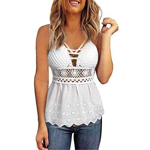 Vestidos 2026 para mujer con espalda abierta, camisola tipo halter y camisola tipo chaleco, blanco, M