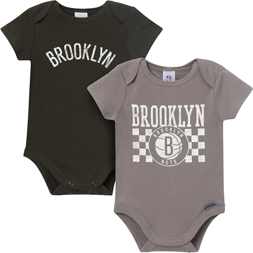 Image of Gerber Baby NBA Boys & Girls 2-Pack Short Sleeve Onesie Bodysuits