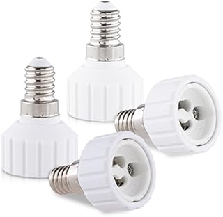 kwmobile E14 to GU10 Adapter (Pack of 4) - Lamp Socket Converter Light Bulb Base Adapters Screw-in Thread ES SES Edison Screw Adaptor Connector Set