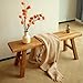 ZPrestiCraftbl Wooden Bench Indoor – Rustic Farmhouse Narrow Entryway Bench with Slim Skinny Design, Natural Solid Wood, Perfect for Dining Room, Bedroom, or End of Bed, 31.5in Length