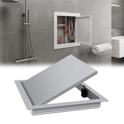 Heavy Duty Ceiling Access Panel for Drywall and Electrical Conduits, Recessed Attic Wall Aluminum Magnetic Access Door Cover, Concealed Hatch Cover Plate for Plumbing Panels(Gray,18x36in)