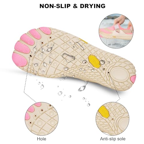 Image of Orgone Hike Footwear Barefoot Shoes Womens Mens, Pro Shoes Women Men Barefoot Hike Shoes Travel Shoes, Healthy & Non-Slip Breathable Barefoot Shoes, Pink A25