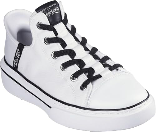 Skechers - Mens Snoop One-Boss Life Canvas Shoes, Color White/Black, Size: 13 M US