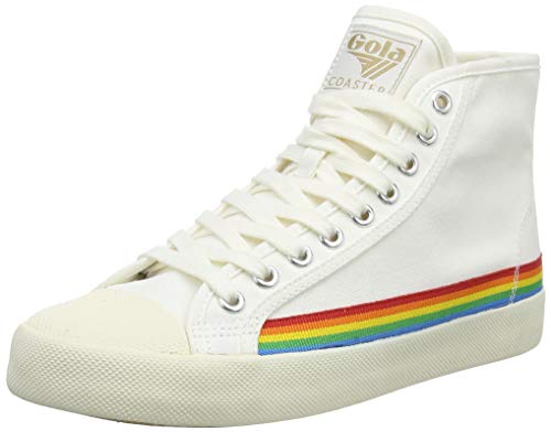 Gola Damen Coaster High Rainbow Drop Sneaker, Off White/Multi, 39 EU Cover