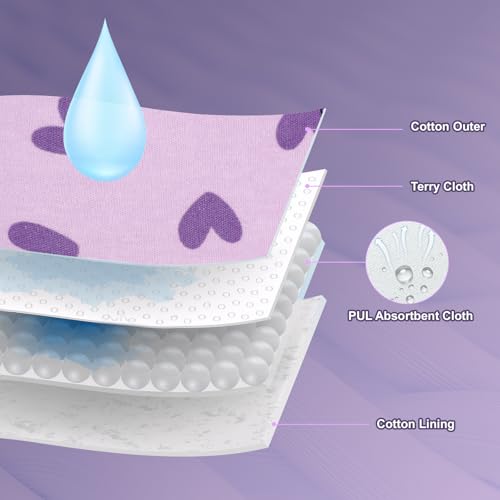 Image of MooMoo Baby Potty Training Underwear Absorbent Toddler Training Pants for Girls 10 Packs Cotton Pee Pants 8T