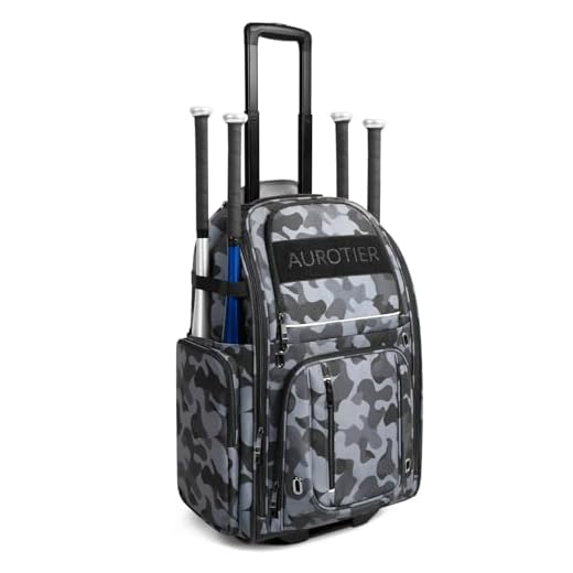 All-Terrain Wheeled Baseball Bag, Black Camo