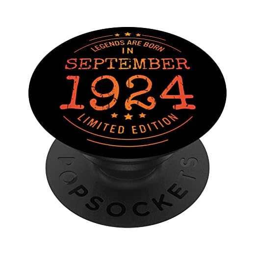 Cumpleaños Septiembre 1924 Edición Limitada Regalo Vintage PopSockets PopGrip Intercambiable