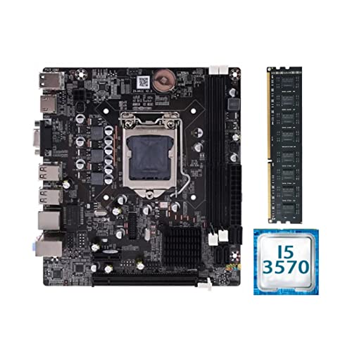 yoligan B75 LGA 1155 Kit carte mère avec processeur Core I5 3570 8 Go 1600 MHz Mémoire DDR3 SATA III USB 3.0 Mianboard Combinaison