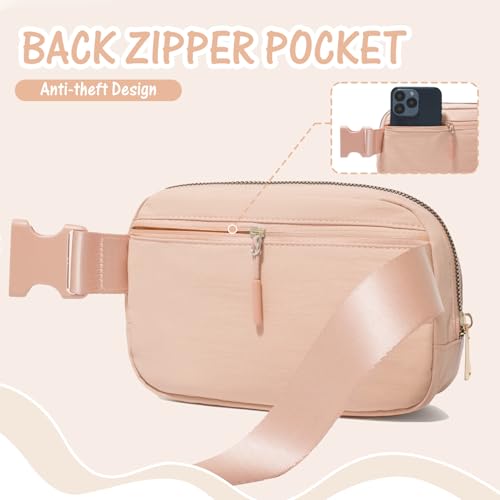 Image of Personalized Initial Crossbody Bag Fanny Pack Purse For 6-12 Year Old Girl, Teen Sister Daughter, Coral Pink-M