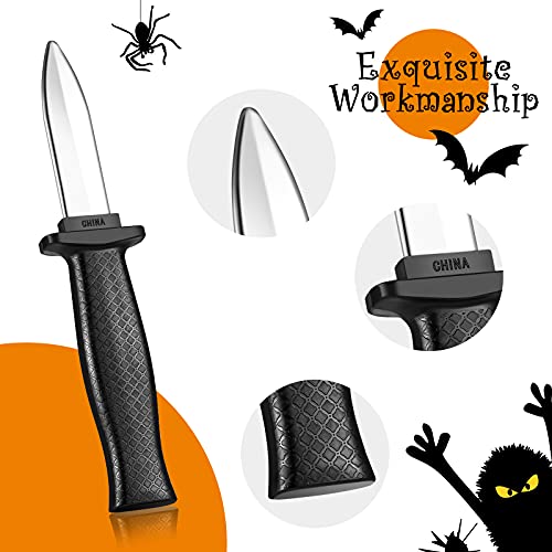 Sumind 4 Pieces Retractable Fake Knife Retractable Prop Knife Gag Magic Toy Fake Dagger Halloween Joke Disappear Blade Trick For Playing Joke #TOP1