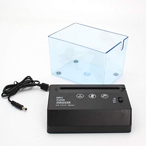 TOYANDONA Mini fragmentador de papel USB para cortar documentos em casa, escritório, escola, desktop