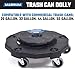 MAGNUM TOOL Trash Can Dolly with Wheels, Heavy Duty Universal Design for 20, 32, 44, & 55 Gallon Trash Cans, Quiet 3” Non-Marking Wheels & Casters for Handling and Rolling Garbage CATC-DG-HD (1-Pack)