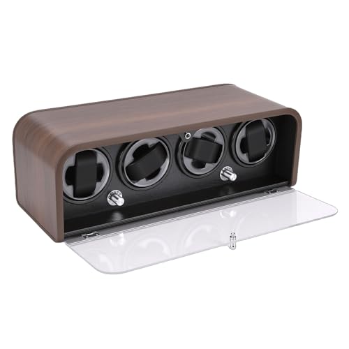 Depisuta Watch Winders for Automatic Watches Automatic Watch Winder Box Rotator with LED Light with 2/4 Rotator 5 Modes Quiet Motor Display for Home and Office (2 Positions)