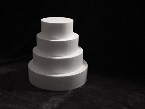 LACrafts 4 Piece Cake Dummy Set Round, 4