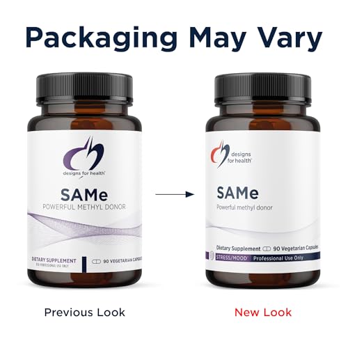Designs for Health SAMe Capsules with B6, B12 + 5-MTHF